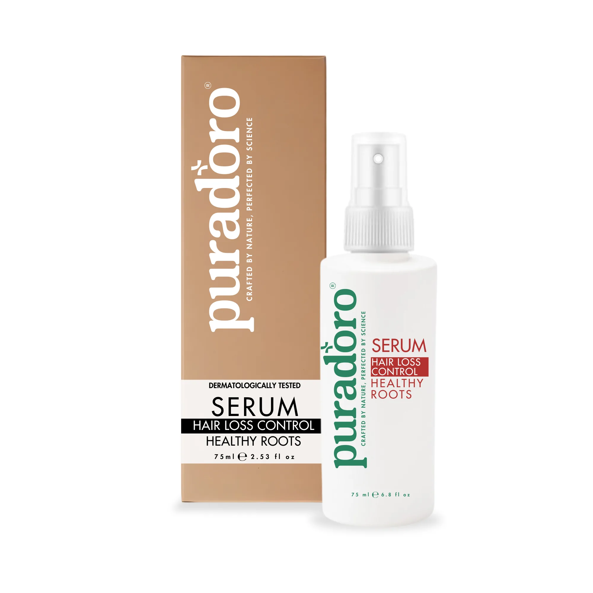 serum tratament caderea parului Puradoro Serum Tratament Anti-Căderea Părului – Natural, Întărește Firul, cu 5% Procapil și Redensyl 75ml - imagine 1
